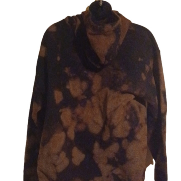 Gildan bleach dyed Rolling stone? Graphic hoodie.  Medium , good used condition - Picture 4 of 11
